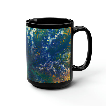 Heliotronium Oxide - Chemistry, Abstractly - Black Ceramic Mug 15oz