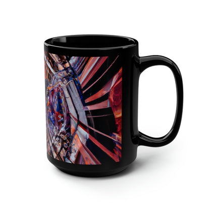 Belinda Hayes - Electromagnetic Force, Abstractly - Black Ceramic Mug 15oz