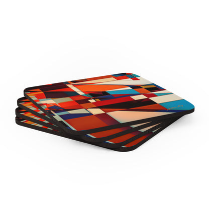 Karen Rosenthal - Applied Force, Abstractly - Corkwood Coaster Set of 4