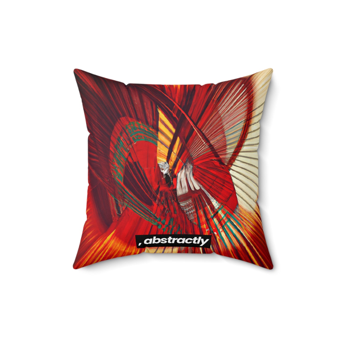 Margaret Rosenbaum - Spring Force, Abstractly - Faux Suede Throw Pillow