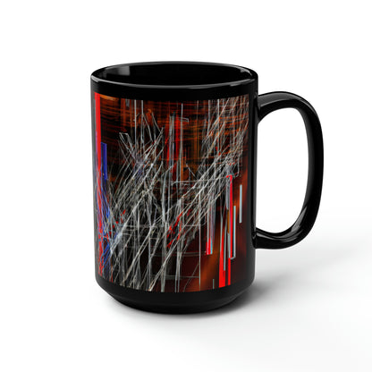 Walter Kleinberg - Strong Force, Abstractly - Black Ceramic Mug 15oz