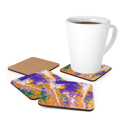 Solarium Particulate - Chemistry, Abstractly - Corkwood Coaster Set of 4