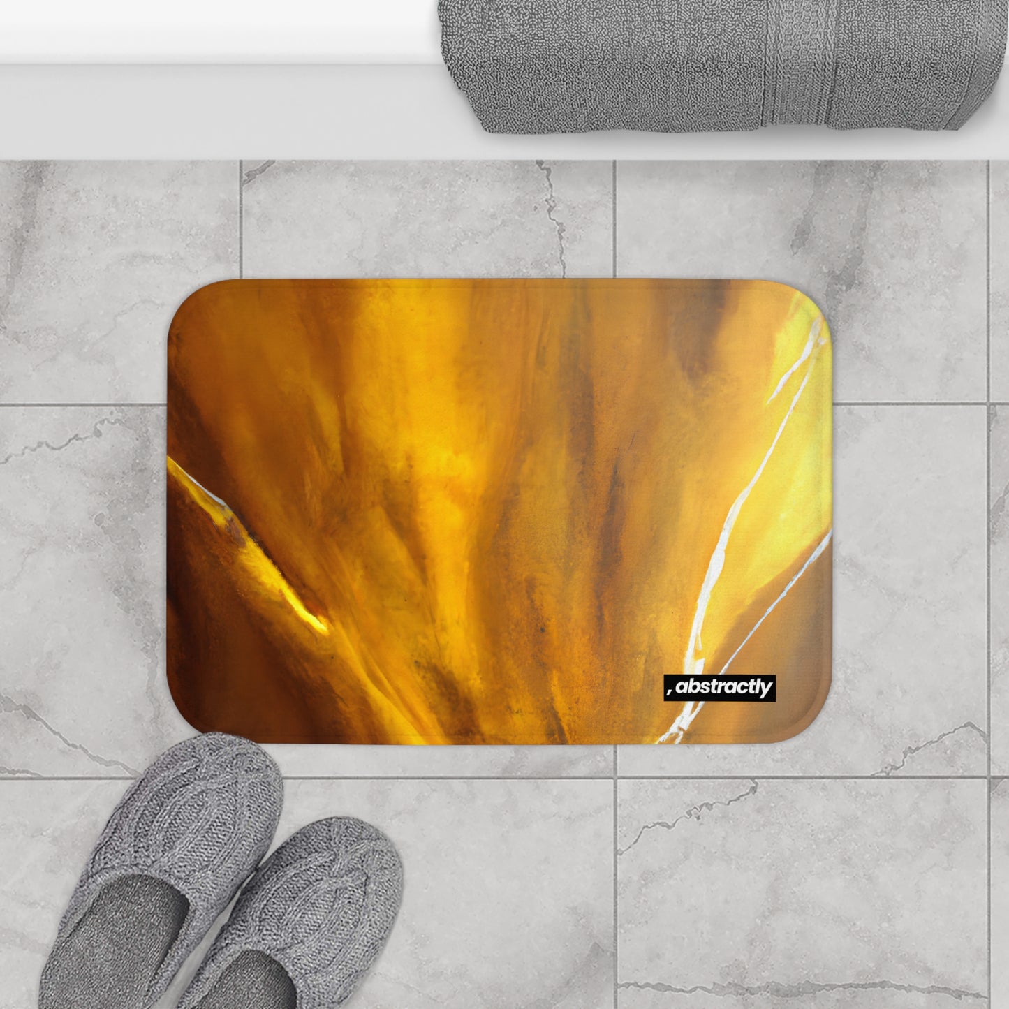 Cybernite Alloy - Titanium, Abstractly - Bath Mat