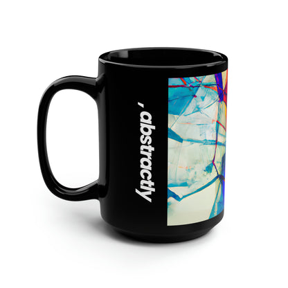 Geraldine Hallsworth - Tension Force, Abstractly - Black Ceramic Mug 15oz