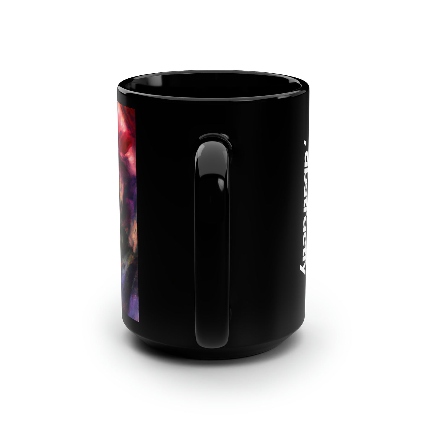 Garrett Farnsworth - Electromagnetic Force, Abstractly - Black Ceramic Mug 15oz