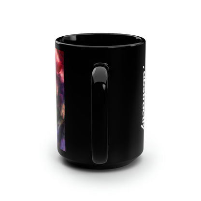 Garrett Farnsworth - Electromagnetic Force, Abstractly - Black Ceramic Mug 15oz