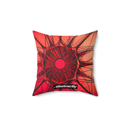 Elizabeth Rutherford - Magnetic Force, Abstractly - Faux Suede Throw Pillow