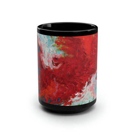 Fluoridium Hexanate - Chemistry, Abstractly - Black Ceramic Mug 15oz