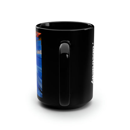 Adelaide Sinclair - Tension Force, Abstractly - Black Ceramic Mug 15oz