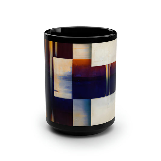 Emma Faraday - Applied Force, Abstractly - Black Ceramic Mug 15oz