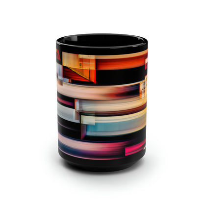 Harold Bloomfield - Strong Force, Abstractly - Black Ceramic Mug 15oz