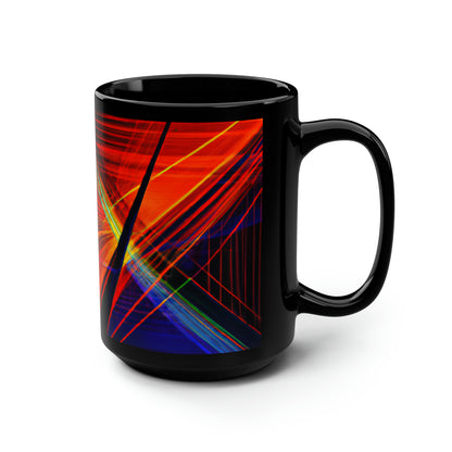 Evelyn Abernathy - Magnetic Force, Abstractly - Black Ceramic Mug 15oz