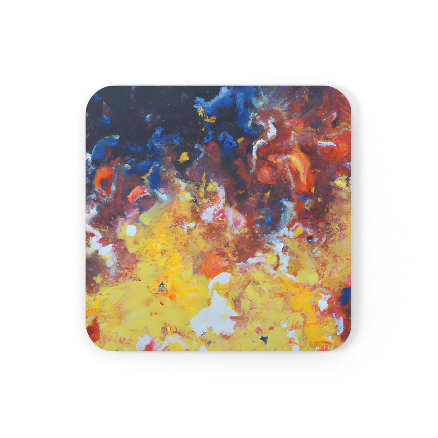 Neumannium Hexanate - Chemistry, Abstractly - Corkwood Coaster Set of 4