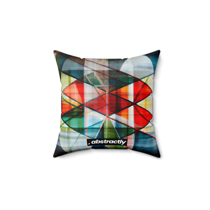 Lillian Czerny - Friction Force, Abstractly - Faux Suede Throw Pillow