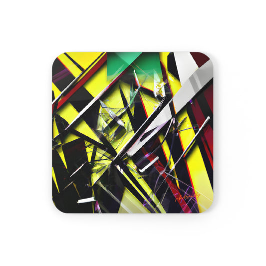 Audrey Rasmussen - Applied Force, Abstractly - Corkwood Coaster Set of 4