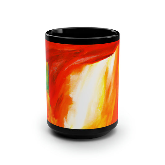 Lunarlite Crystalloid - Lithium, Abstractly - Black Ceramic Mug 15oz