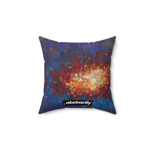 Ethereal Bluestone - Chemistry, Abstractly - Faux Suede Throw Pillow