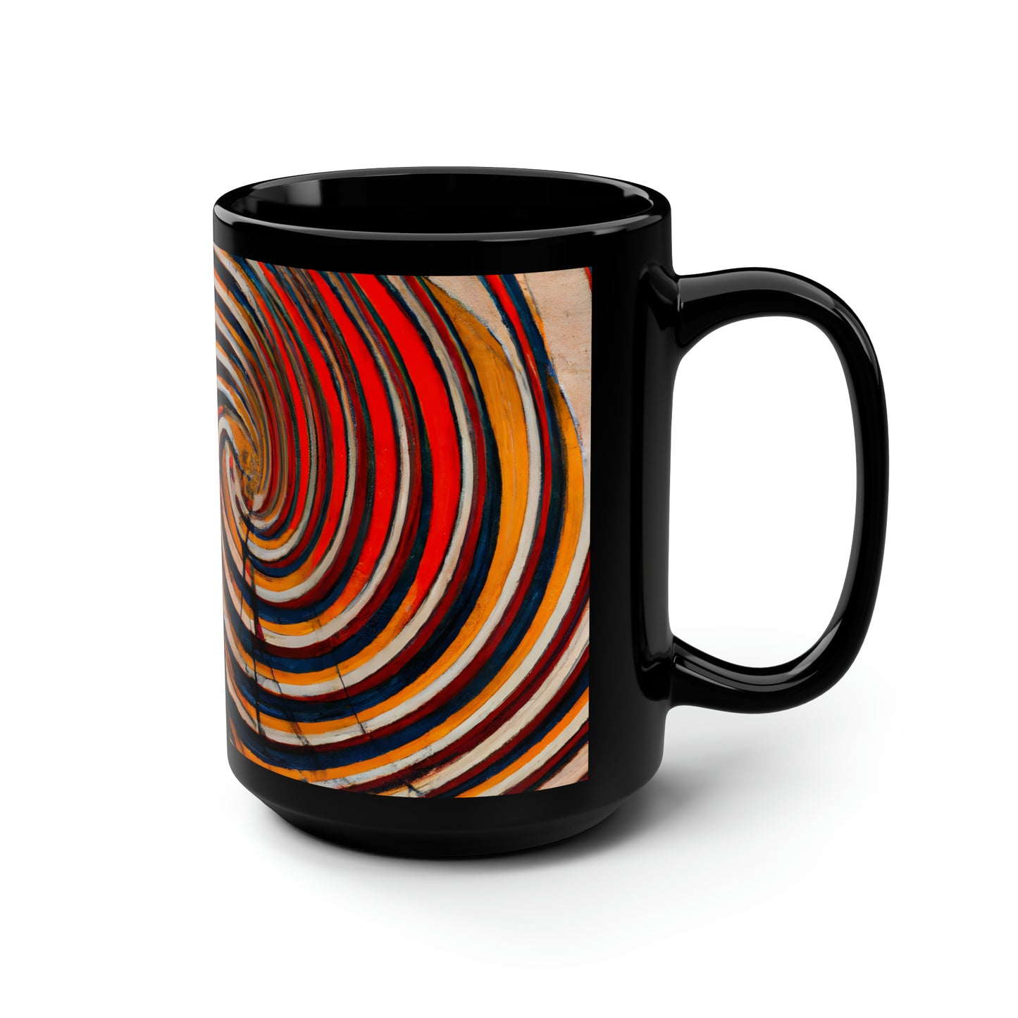 Adelaide Thornton - Magnetic Force, Abstractly - Black Ceramic Mug 15oz