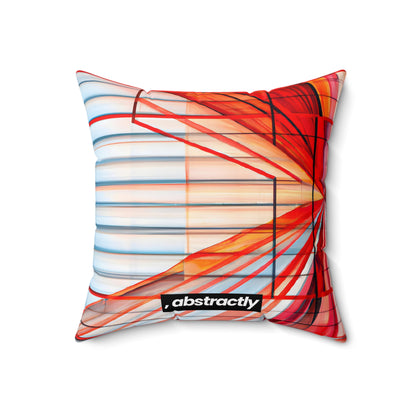 Cassandra Hawthorne - Applied Force, Abstractly - Faux Suede Throw Pillow