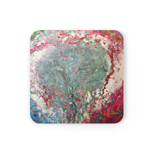 Vanadium Synthetite - Chemistry, Abstractly - Corkwood Coaster Set of 4