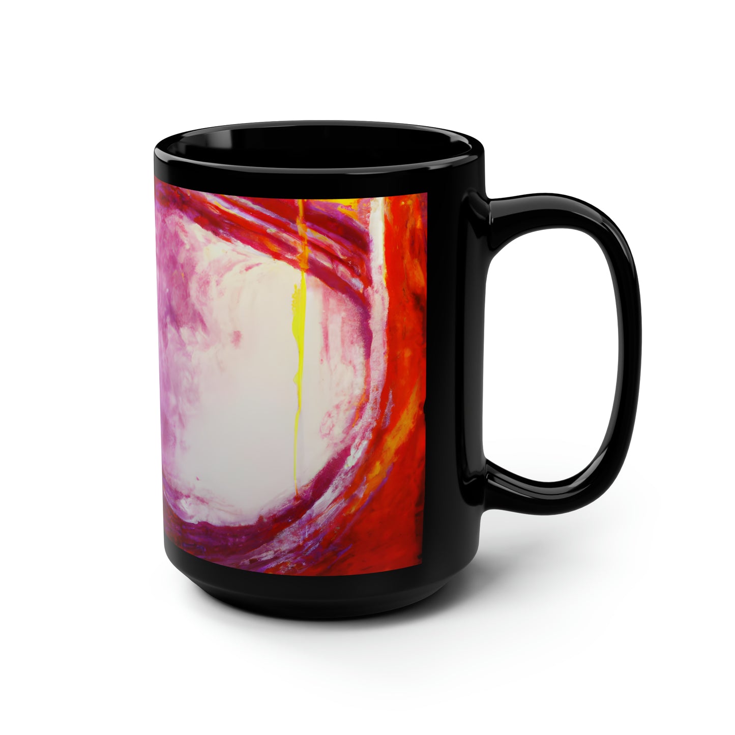 Quazarium Crystalite - Vanadium, Abstractly - Black Ceramic Mug 15oz