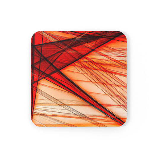 Ellis Rothman - Magnetic Force, Abstractly - Corkwood Coaster Set of 4