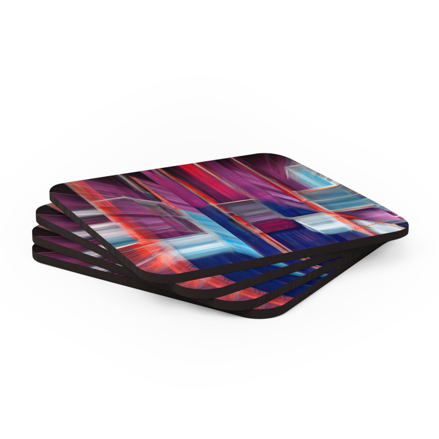 Rosalind Turner - Normal Force, Abstractly - Corkwood Coaster Set of 4