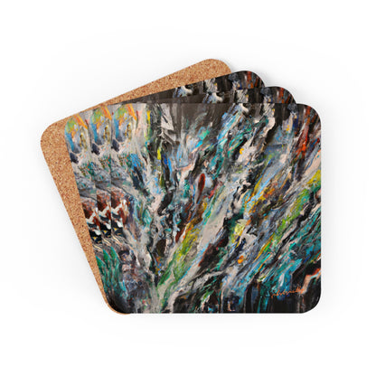 Boniface Spectrum - Chemistry, Abstractly - Corkwood Coaster Set of 4