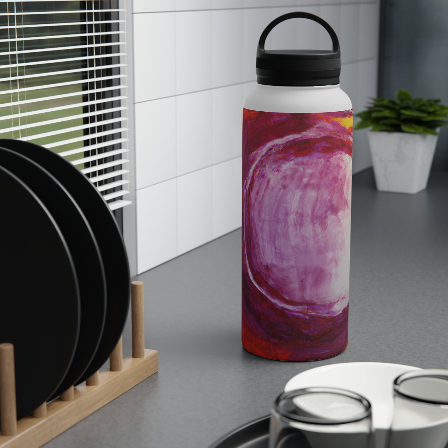 Quazarium Crystalite - Vanadium, Abstractly - Stainless Steel Water Bottle