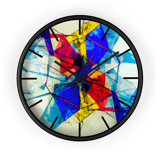 Geraldine Hallsworth - Tension Force, Abstractly - Wall Clock