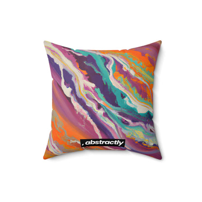 Gustavine Crystalidian - Chemistry, Abstractly - Faux Suede Throw Pillow