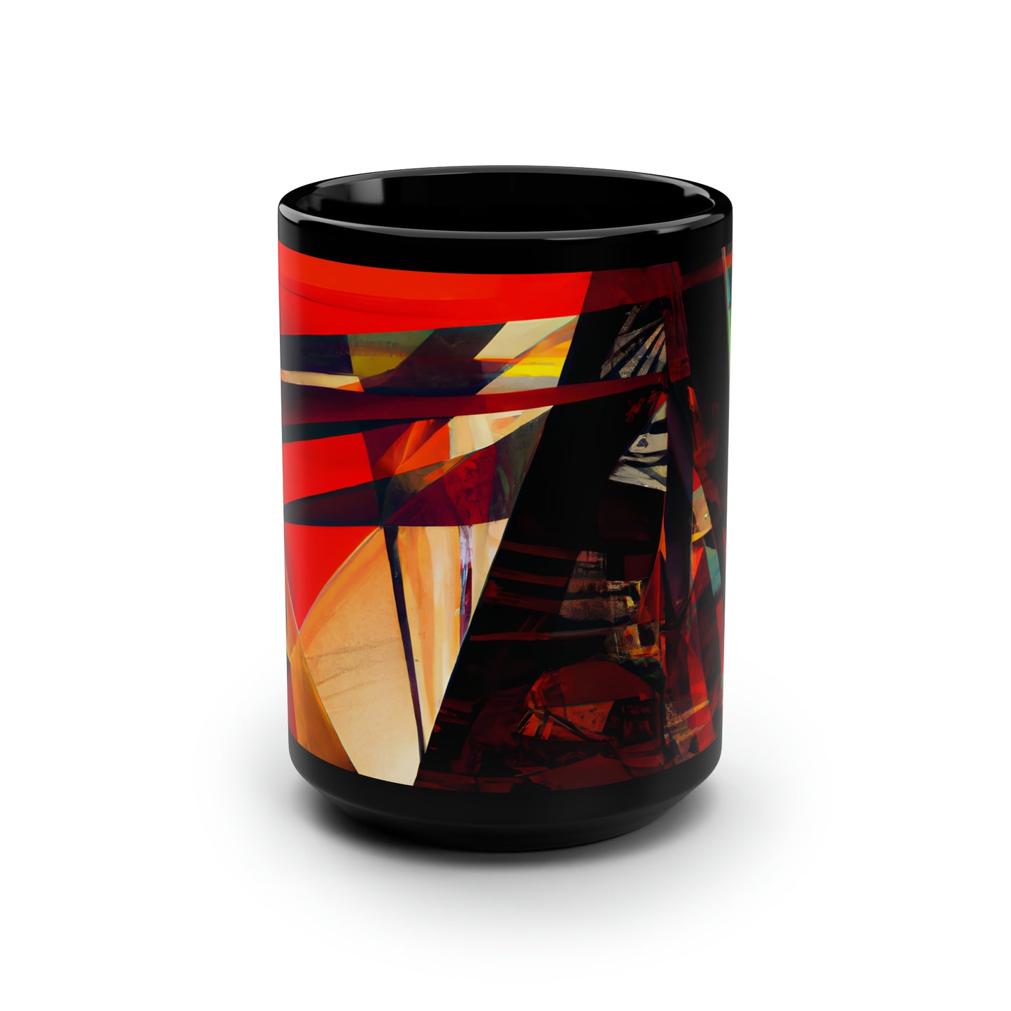 Miles Jefferson - Electromagnetic Force, Abstractly - Black Ceramic Mug 15oz