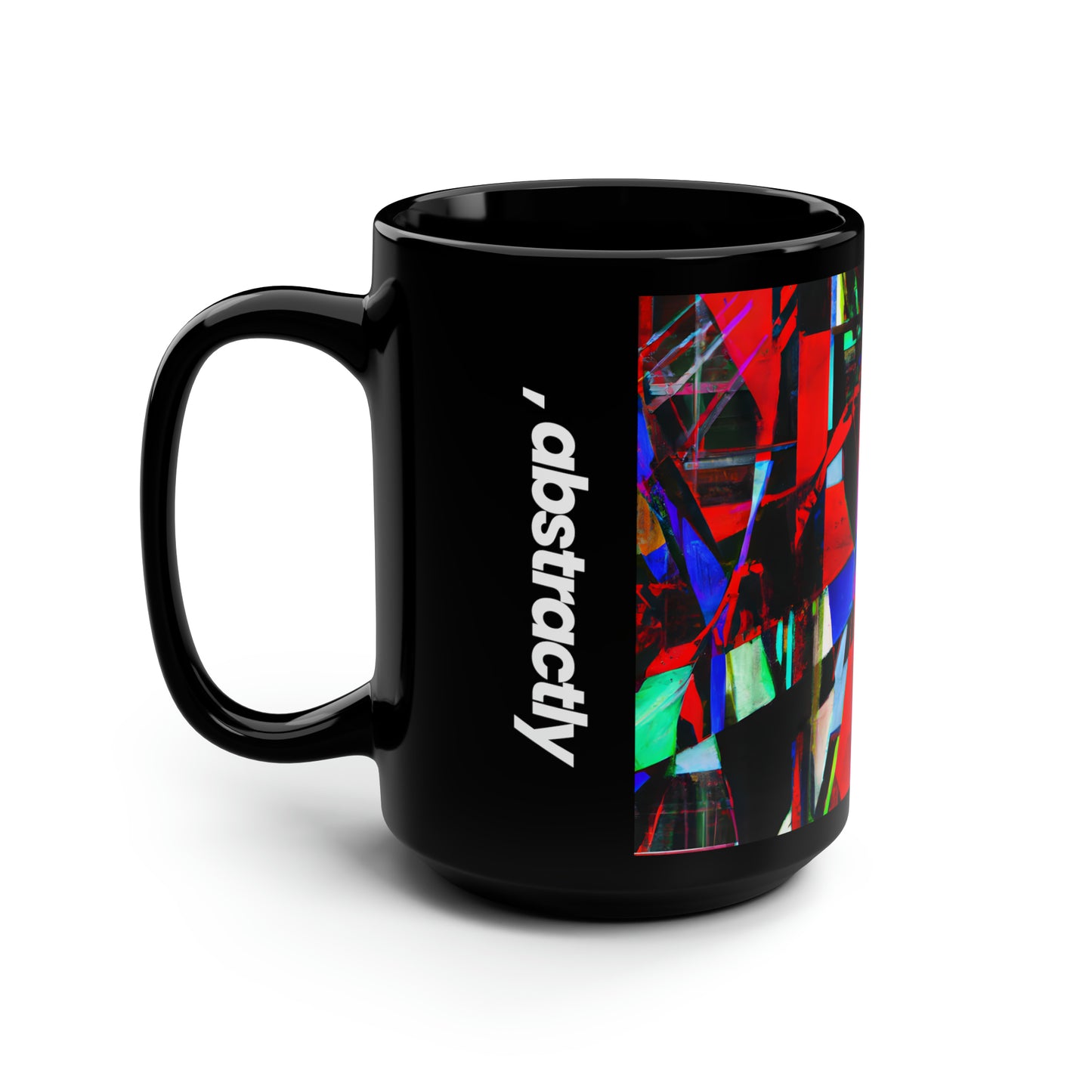 Rebecca Swanson - Applied Force, Abstractly - Black Ceramic Mug 15oz