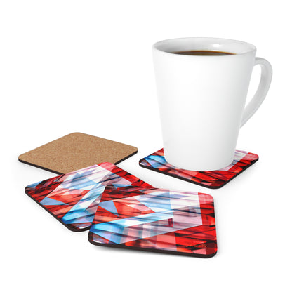 Maxwell Chamberlain - Applied Force, Abstractly - Corkwood Coaster Set of 4