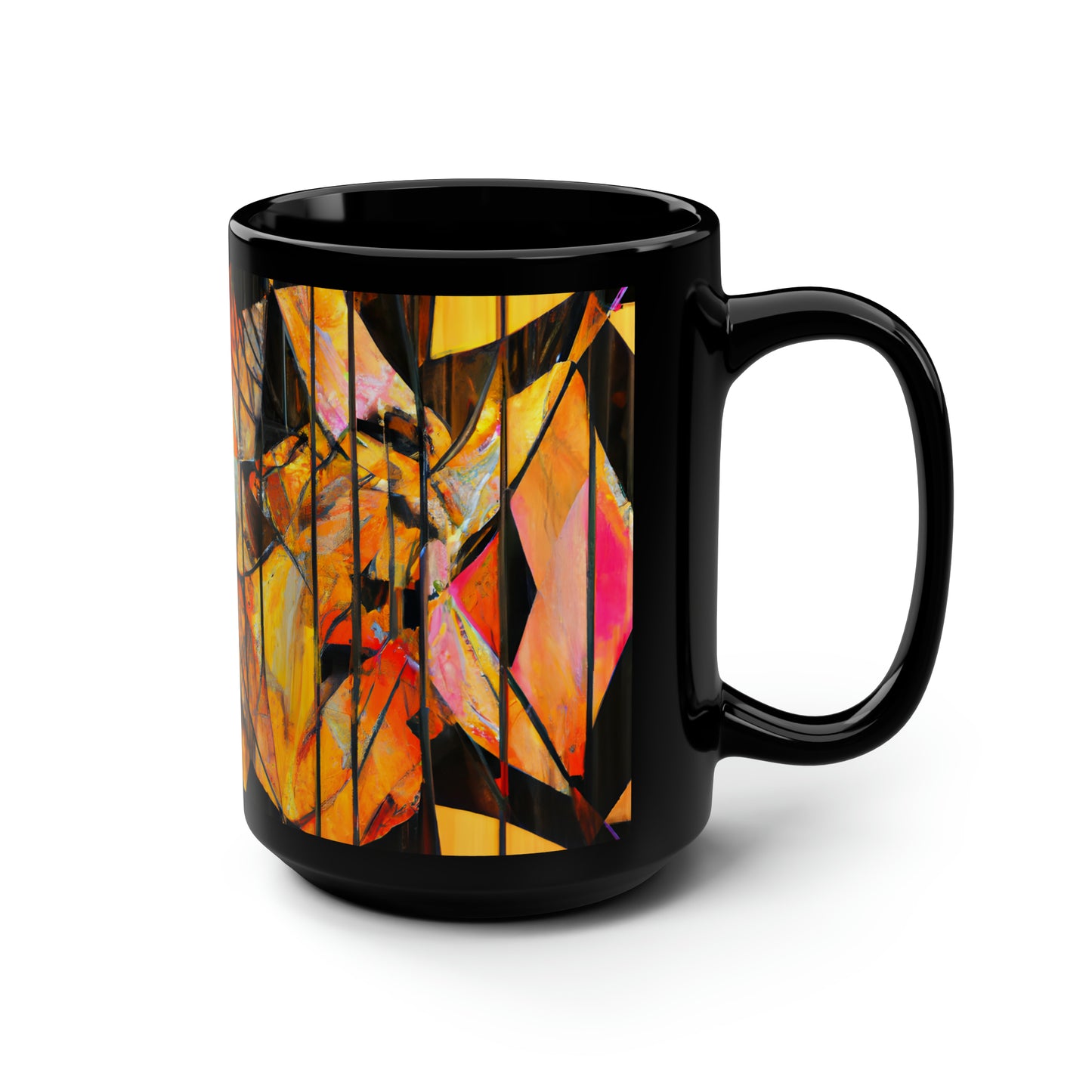 Dorothy Baxter - Magnetic Force, Abstractly - Black Ceramic Mug 15oz