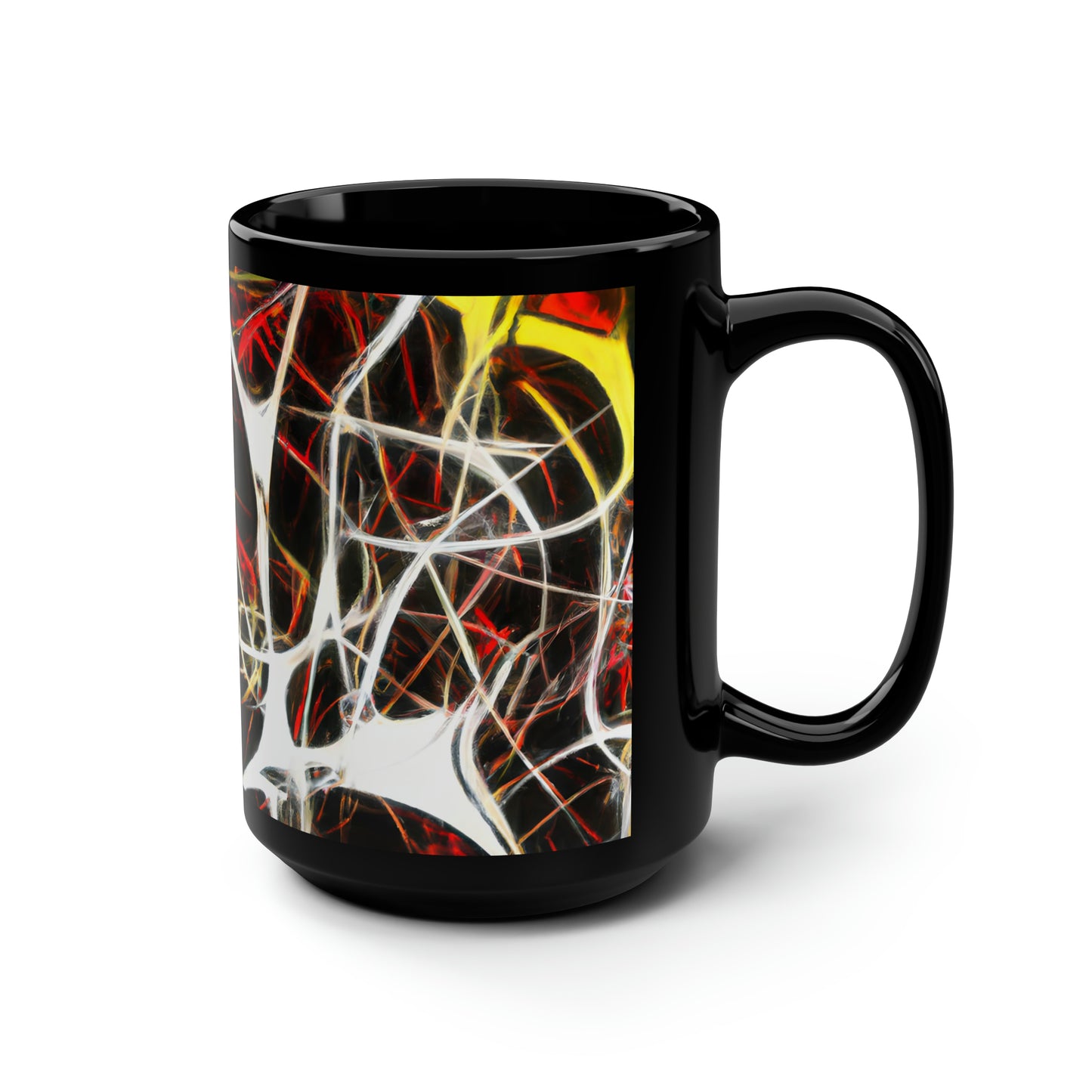 Beatrice Coleman - Electric Force, Abstractly - Black Ceramic Mug 15oz