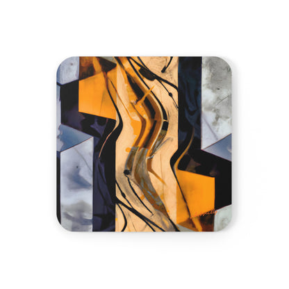 Rosalind Maxwell - Spring Force, Abstractly - Corkwood Coaster Set of 4