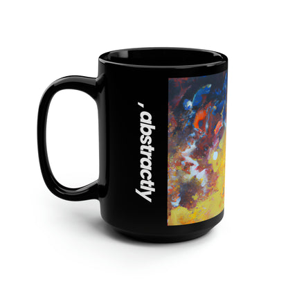 Neumannium Hexanate - Chemistry, Abstractly - Black Ceramic Mug 15oz