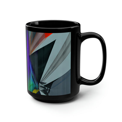 Astrid Hoffmann - Gravity Force, Abstractly - Black Ceramic Mug 15oz