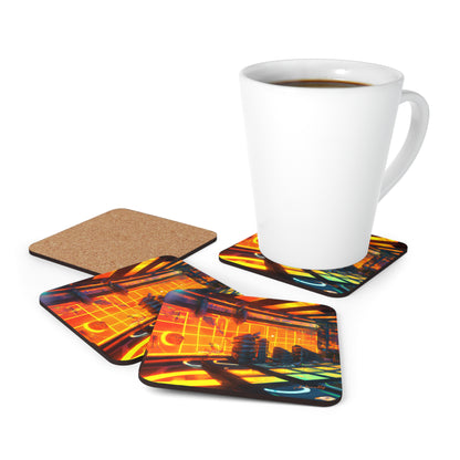 Summit Solutions - Cash Flow, Abstractly - Corkwood Coaster Set of 4