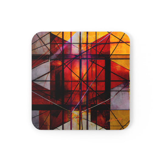 Valeria Delgado - Strong Force, Abstractly - Corkwood Coaster Set of 4