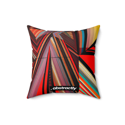 Clara Wentworth - Applied Force, Abstractly - Faux Suede Throw Pillow