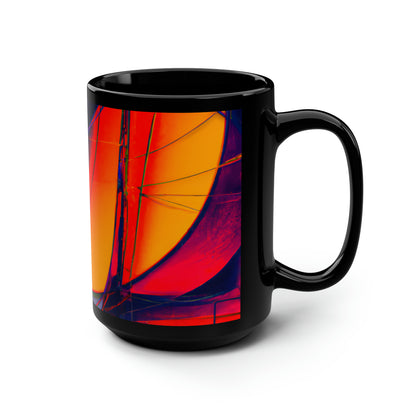 Claudia Henningsen - Air Resistance Force, Abstractly - Black Ceramic Mug 15oz