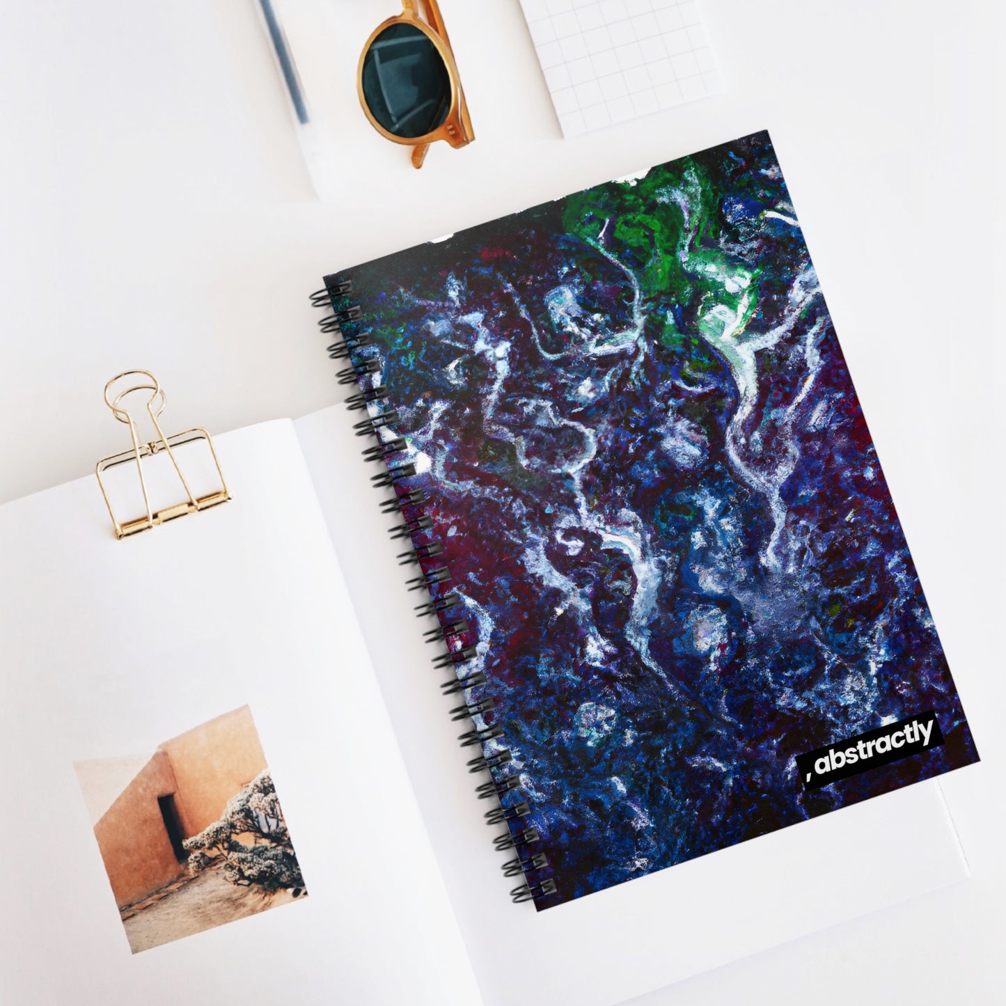 Violet Emission Oxide - Chemistry, Abstractly - Spiral Notebook