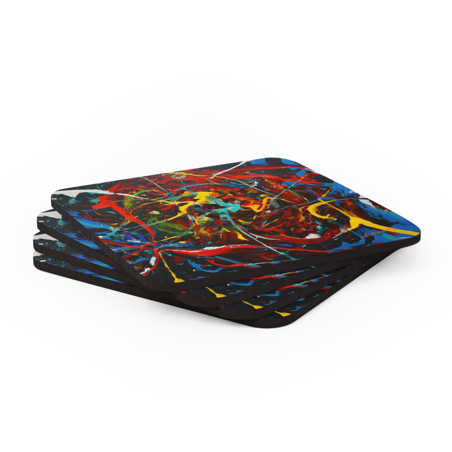 Galactic Ironium - Chemistry, Abstractly - Corkwood Coaster Set of 4