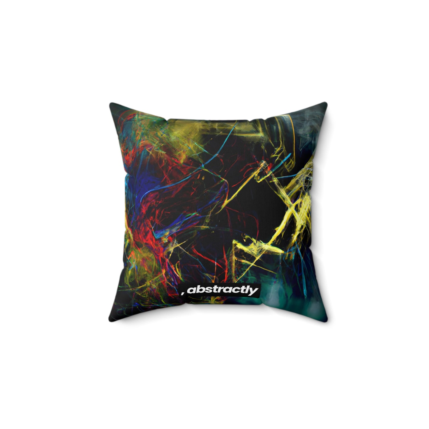 Connie Valdez - Electric Force, Abstractly - Faux Suede Throw Pillow