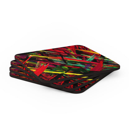 Jack Marcus - Electric Force, Abstractly - Corkwood Coaster Set of 4