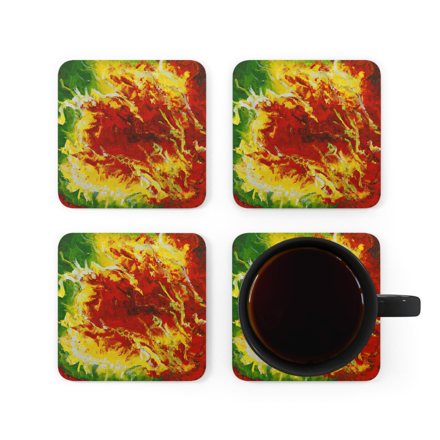 Zephyrionium Oxide - Chemistry, Abstractly - Corkwood Coaster Set of 4