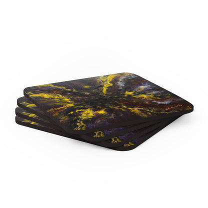 Lebeau Plasmaite - Chemistry, Abstractly - Corkwood Coaster Set of 4