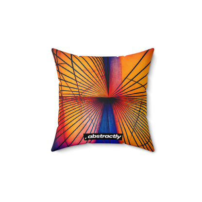 Richard Sterling - Magnetic Force, Abstractly - Faux Suede Throw Pillow